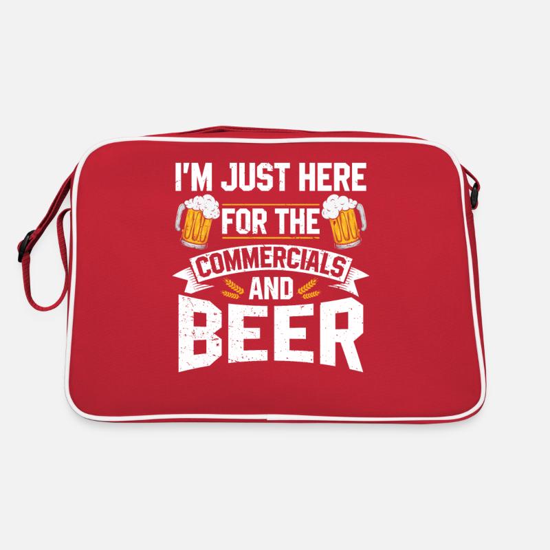 Halbzeit-werbespots Und Bier-t-shirt Retro Tasche
