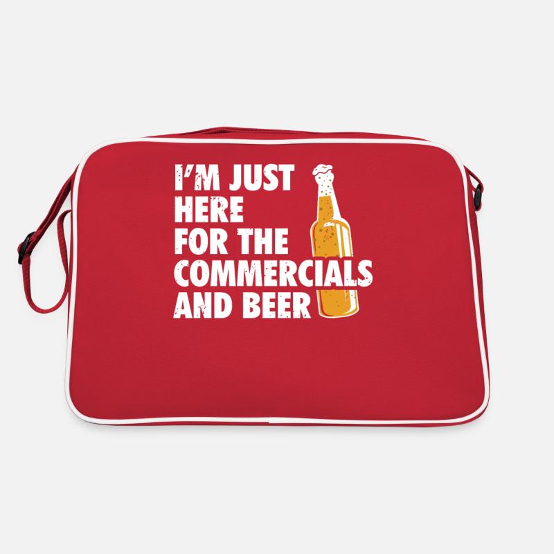 Halbzeit-werbespots Und Bier-t-shirt Retro Tasche