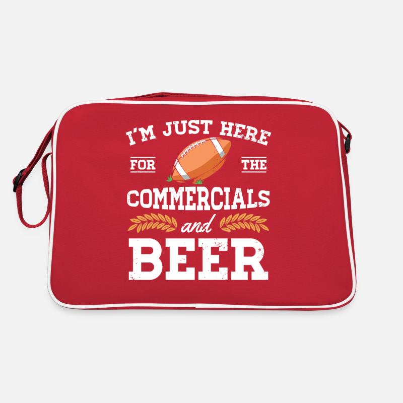 Halbzeit-werbespots Und Bier-t-shirt Retro Tasche
