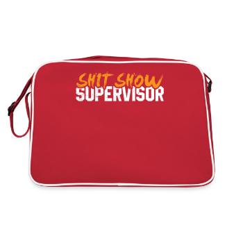 Shit Show Supervisor Crew Tee - Retro Bag - red/white - Back