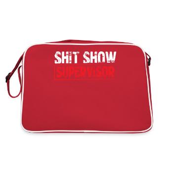 Shit Show Supervisor Crew Tee - Retro Bag - red/white - Back