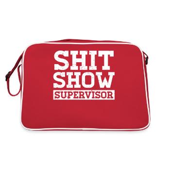 Shit Show Supervisor Crew Tee - Retro Bag - red/white - Back