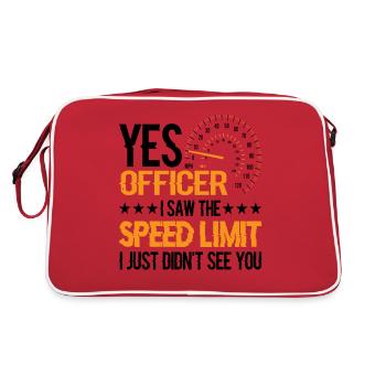 J’ai vu la limite de vitesse, je ne t’ai tout simplement pas vu 10 - Sac Retro - rouge/blanc - Dos