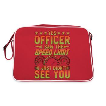 J’ai vu la limite de vitesse, je ne t’ai tout simplement pas vu 11 - Sac Retro - rouge/blanc - Dos