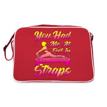 You Had Me At Feet In Straps 41 - Retro Tasche - Rot/Weiß - Hinten