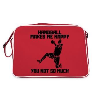 Joueur de handball Fan de handball Handball Équipe Handball - Sac Retro - rouge/blanc - Dos