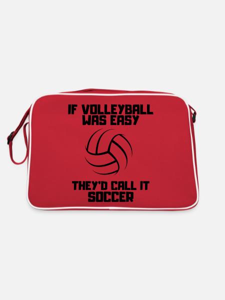 Volley-ball cadeau Volley-ball joueur de beach-volley - Sac Retro - rouge/blanc - Dos