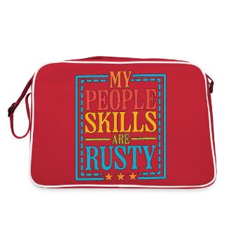 My People Skills Are Rusty 16 - Retro Bag - red/white - Back