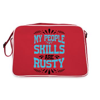 My People Skills Are Rusty 17 - Retro Bag - red/white - Back