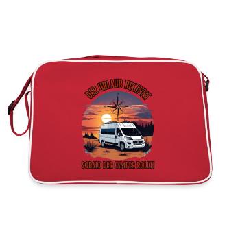 Camper - Les vacances commencent dès que le camping-car roule - Sac Retro - rouge/blanc - Dos