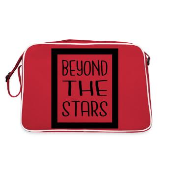 bday cool exploration quotes cosmic adventures - Retro Tasche - Rot/Weiß - Hinten