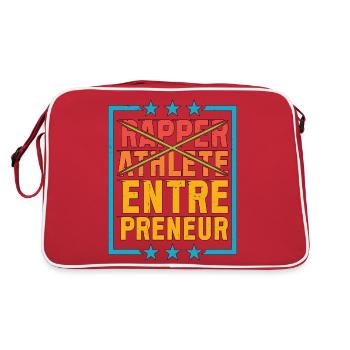 Rapper Athlete Entrepreneur 56 - Retro Tasche - Rot/Weiß - Hinten