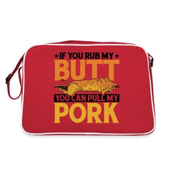 Si tu me frottes les fesses, tu peux tirer mon porc 5 - Sac Retro - rouge/blanc - Dos