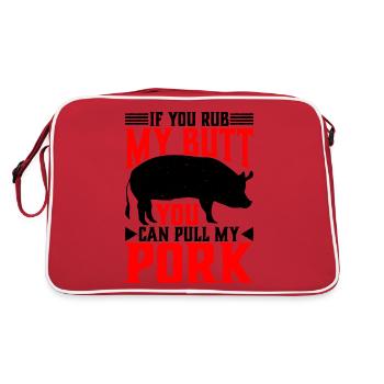 Si vous me frottez les fesses, vous pouvez tirer mon porc 6 - Sac Retro - rouge/blanc - Dos