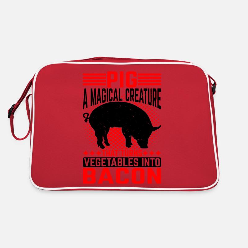 Pig, A Creature That Turns Vegetables Into Bacon 5 Retro Tasche