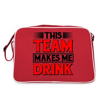 This Team Makes Me Drink 5 - Retro Tasche - Rot/Weiß - Hinten