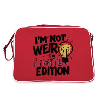JE NE SUIS PAS BIZARRE, JE SUIS EN ÉDITION LIMITÉE - Sac Retro - rouge/blanc - Dos