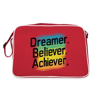 RÊVEUR. CROYANT. ACHIEVER. - Sac Retro - rouge/blanc - Dos