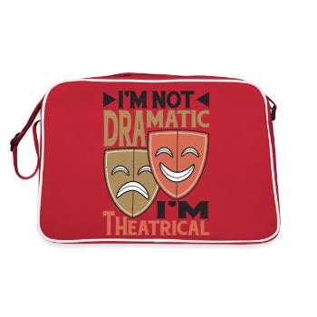 Je ne suis pas dramatique, je suis théâtral 24 - Sac Retro - rouge/blanc - Dos