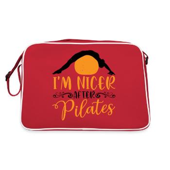 I'm Nicer After Pilates 3 - Retro Bag - red/white - Back