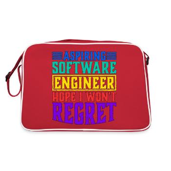 Aspiring Software Engineer, Hope I Won't Regret - Retro Bag - red/white - Back