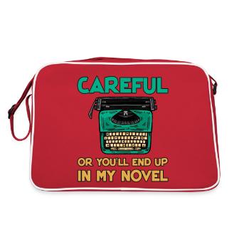 Attention Ou Tu vas Finir Dans Mon Roman 4 - Sac Retro - rouge/blanc - Dos