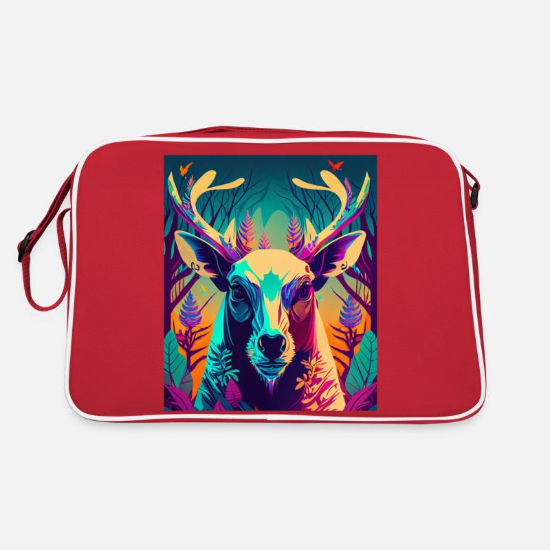 Abstrait Néon Cerf Sac Retro