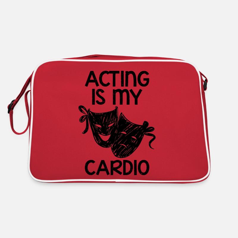 Jouer la comédie, c’est mon cardio 4 - Sac Retro - rouge/blanc
