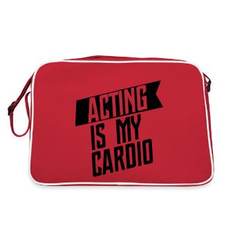 Acting Is My Cardio 3 - Retro Bag - red/white - Back