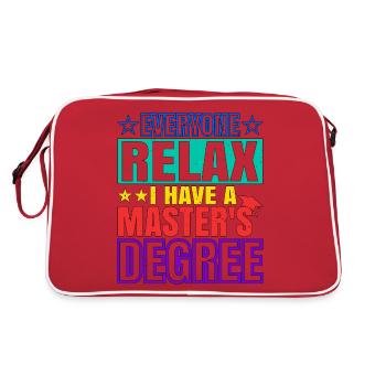 Tout le monde se détend, j’ai une maîtrise 33 - Sac Retro - rouge/blanc - Dos