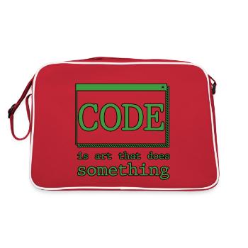 Code Is Art That Does Something 2 - Retro Bag - red/white - Back
