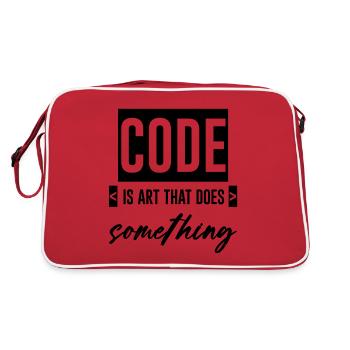 Code Is Art That Does Something 3 - Retro Bag - red/white - Back