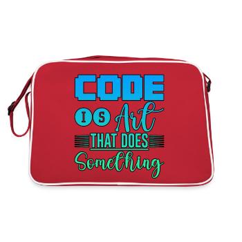 Code is art that does something 4 - Retro Bag - red/white - Back