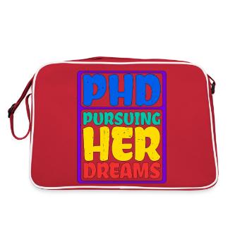 Phd Pursuing Her Dreams 7 - Retro Bag - red/white - Back