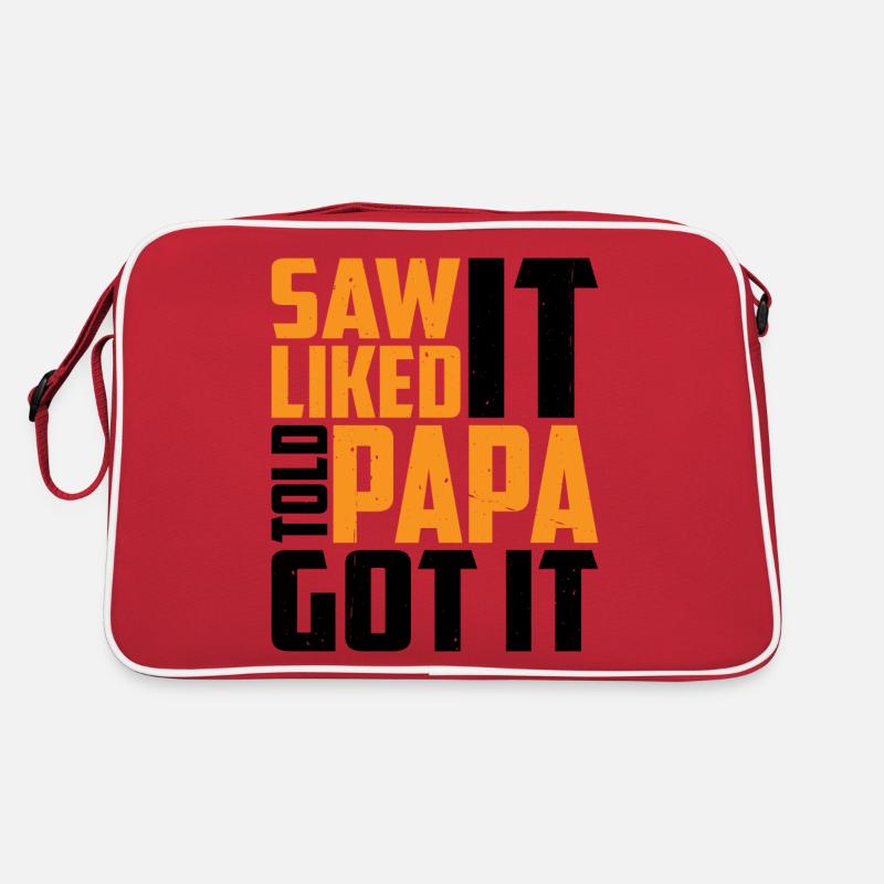 Saw It Liked It Told Papa Got It 13 Retro Tasche