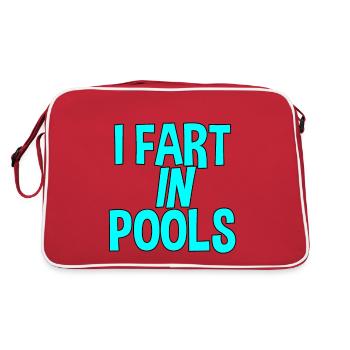 I Fart In Pools - Retro Bag - red/white - Back