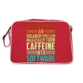 Organism That Can Turn Caffeine Into Software 2 - Retro Bag - red/white - Back