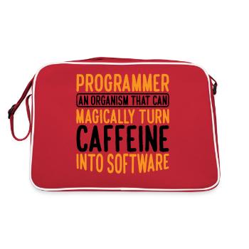 Organism That Can Turn Caffeine Into Software 3 - Retro Bag - red/white - Back