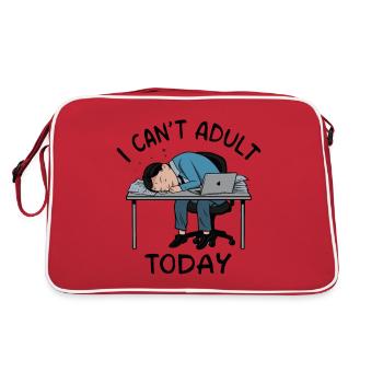 JE NE PEUX PAS DEVENIR ADULTE AUJOURD’HUI - Sac Retro - rouge/blanc - Dos