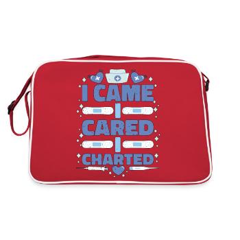 I Came I Cared I Charted 2 - Retro Bag - red/white - Back