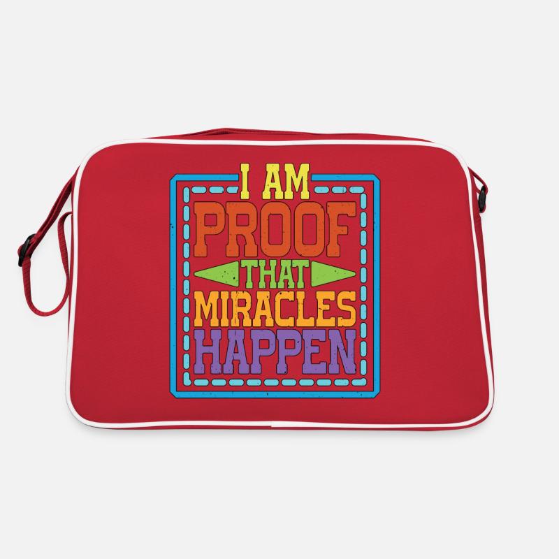 I Am Proof That Miracles Happen 9 Retro Tasche