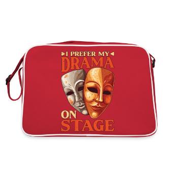 I Prefer My Drama On Stage 5 - Retro Bag - red/white - Back