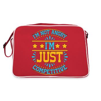 Je ne suis pas en colère, je suis juste compétitif 6 - Sac Retro - rouge/blanc - Dos