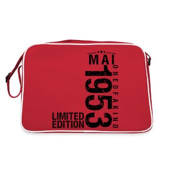 Anniversaire Mai 1953 Mai né en Mai - Sac Retro - rouge/blanc - Dos