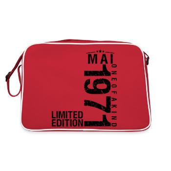 Anniversaire Mai 1971 Mai né en Mai - Sac Retro - rouge/blanc - Dos