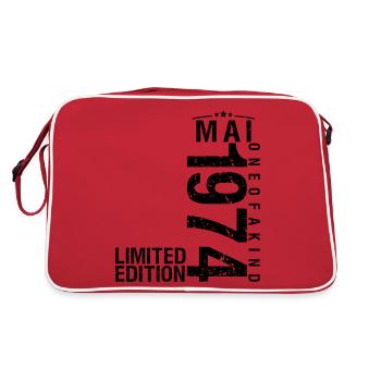 Anniversaire Mai 1974 Mai né en Mai - Sac Retro - rouge/blanc - Dos