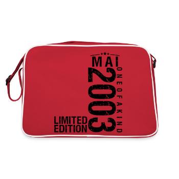 Anniversaire Mai 2003 Mai né en Mai - Sac Retro - rouge/blanc - Dos