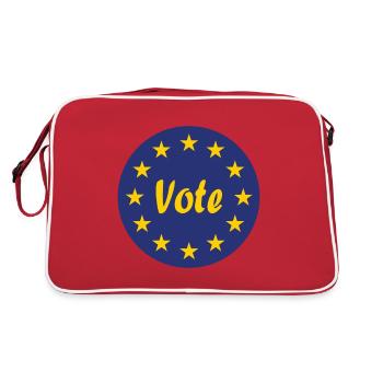 Die Europa Wahl - Retro Tasche - Rot/Weiß - Hinten