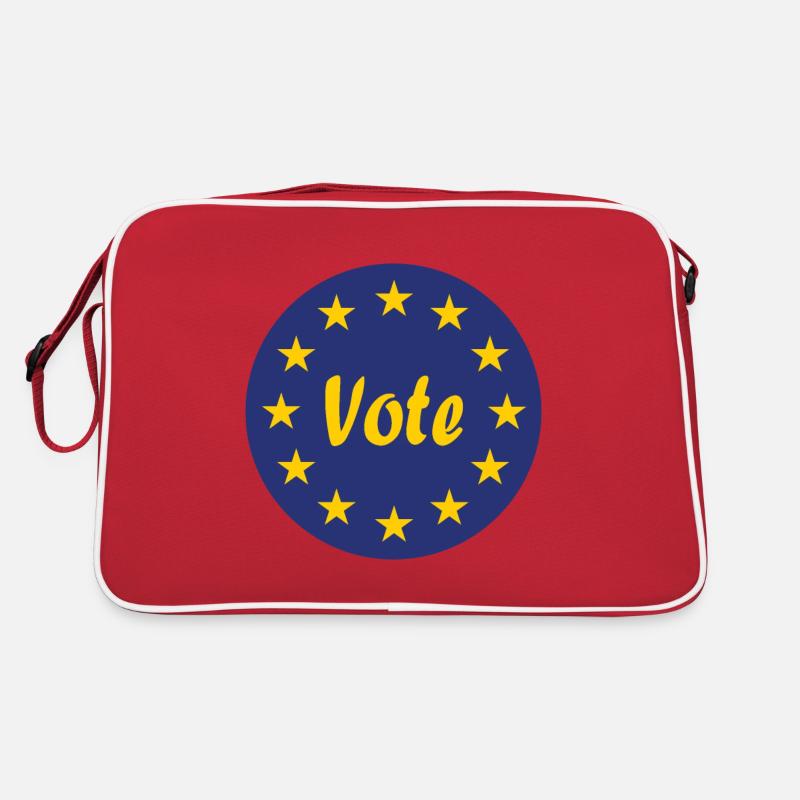 Die Europa Wahl - Retro Tasche - Rot/Weiß