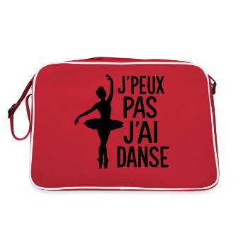 Je peux pas j'ai danse, Cadeau Drôle pour Danseur - Sac Retro - rouge/blanc - Dos